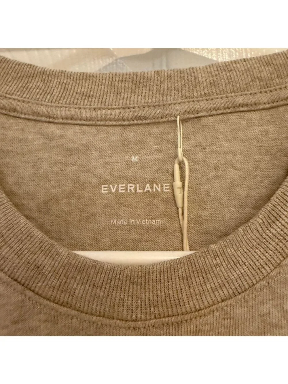 Everlane Men's The Midweight Tee Heathered Oat Brown Size M NWT - Picture 3 of 6